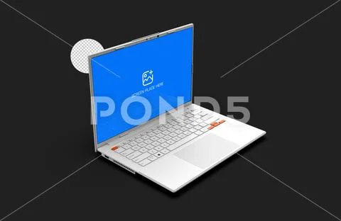 Generic Sleek Laptop Mockup for Branding and Web Design Presentation PSD 템플릿