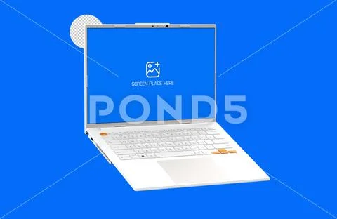 Generic Sleek Laptop Mockup for Branding and Web Design Presentation PSD 템플릿