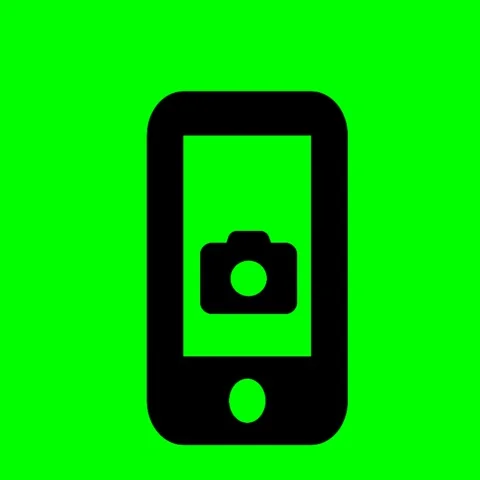 Generic Smartphone Camera Icon Animation on Green Screen 動画素材 342726915