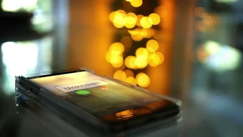 Generic Smartphone with a telephone call on screen - Unknown Caller Stock Footage 81007340