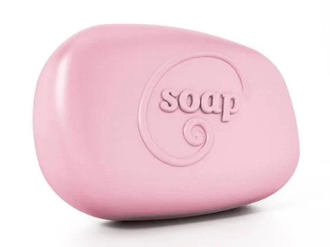 Generic soap design isolated on white background. 3D illustration Generic ... Stock Photos