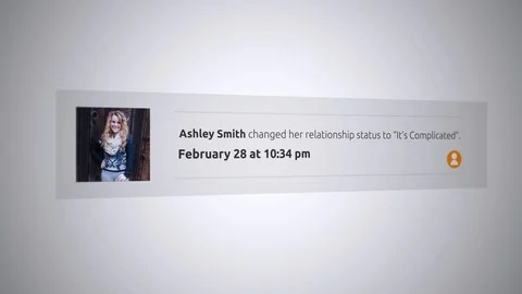 Generic Social Media Pop-Up Notification - its complicated relationship ALT Stock Footage 86617688