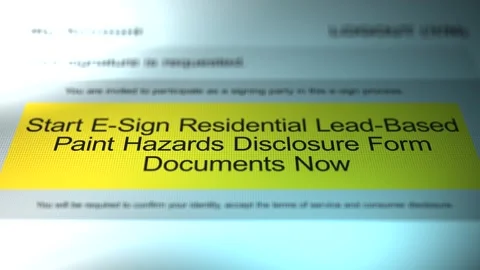 A Generic Starting of a Real Estate Pre-Settlement Walkthrough E-Sign Form Video stock 332029854