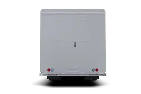 Generic step van isolated model on white background. Illustrazione stock