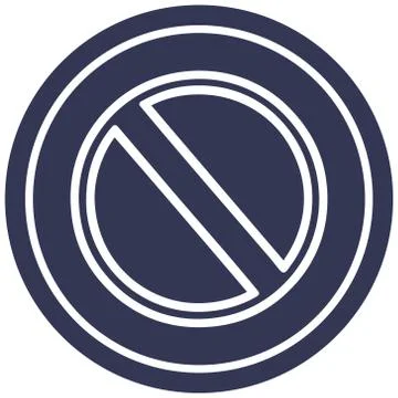 Generic stop circular icon Stock Illustration
