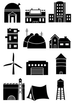 Generic structure icons Stock Illustration