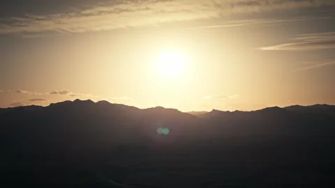 Generic Sunset over Mountains from Drone American West Video stock 314056909