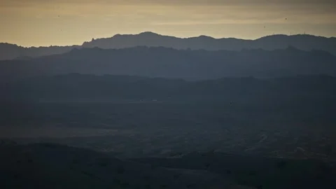 Generic Sunset over Mountains from Drone American West Video stock 314056917
