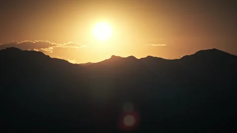 Generic Sunset over Mountains from Drone American West Video stock 314056918