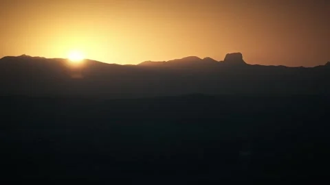 Generic Sunset over Mountains from Drone American West Video stock 314056928