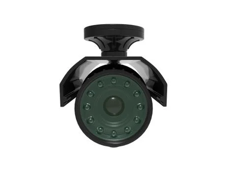 Generic surveillance camera - front view Stock Illustration