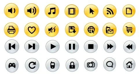 Generic Technologic Symbols pack High resolution template Illustrazione stock