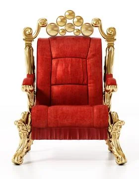Generic throne isolated on white background. 3D illustration Stock Illustration
