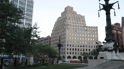 Generic townscape, Art Deco Elements Stock Footage 35172857