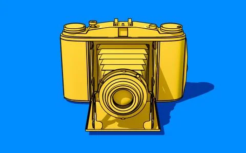 Generic Vintage Analogue Camera Stock Illustration