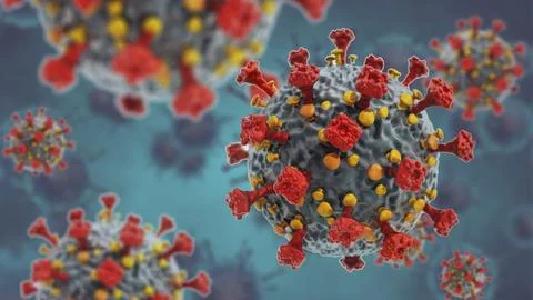 Generic virus isolated on white background. 3D illustration Stock Illustration