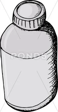 Generic Vitamin Bottle Stock Illustration