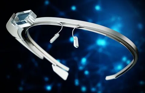 Generic wearable augmented reality smart glasses. 3D illustration Generic ... 写真素材