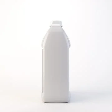 Generic White 3 Litre Cleaning Container 3D Render Stock Illustration