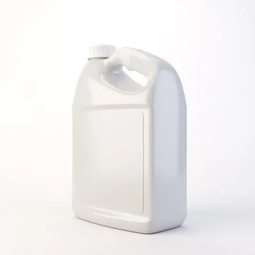 Generic White 3 Litre Cleaning Container 3D Render Stock Illustration