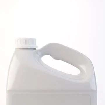 Generic White 3 Litre Cleaning Container 3D Render Stock Illustration