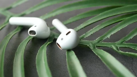 Generic Wireless Ear Phone - white color Stock Footage 188880951