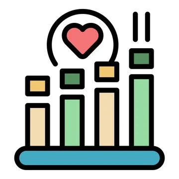Generosity graph chart icon vector flat Illustrazione stock