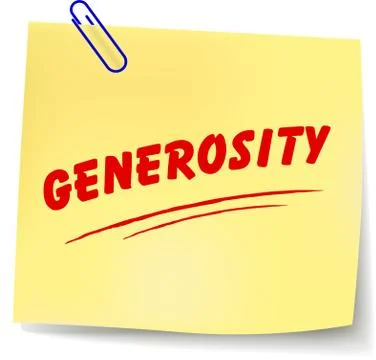 Generosity message Stock Illustration