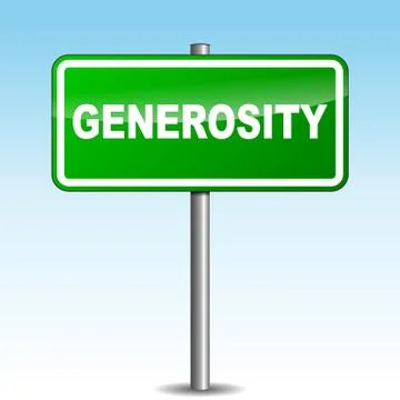 Generosity signpost Stock Illustration