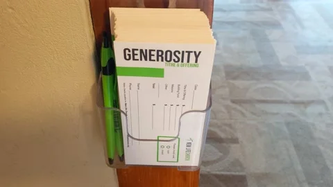 Generosity Ticket - Church Stock Footage