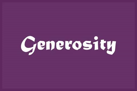 Generosity typography t-shirt vector design Illustrazione stock