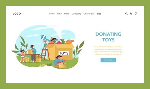 Generous playtime concept. Vector illustration Stock Illustration