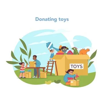 Generous playtime concept. Vector illustration Stock Illustration