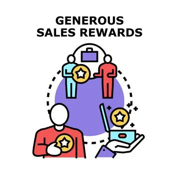 Generous sales rewards program concept vector Stock Illustration
