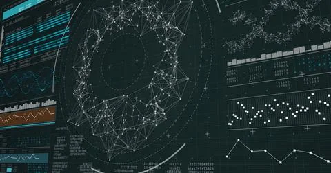 Genes diagram on black background Stock Illustration