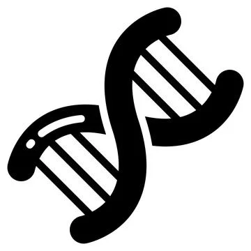 Genes vector glyph icon, school and education icon. Stock Illustration