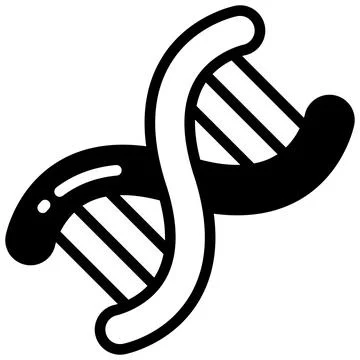 Genes vector glyph icon, school and education icon. Stock Illustration