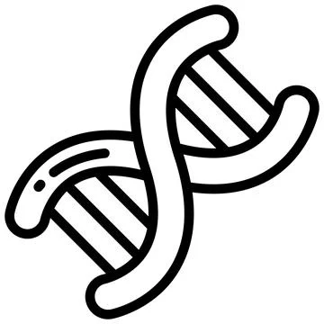 Genes vector line icon, school and education icon. Stock Illustration