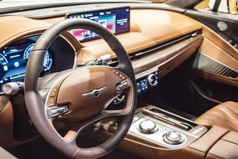 Genesis luxurious interior Stock Photos