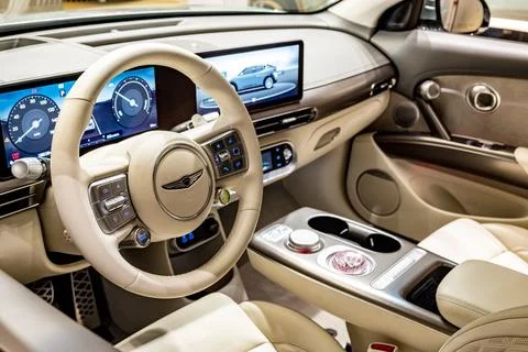 Genesis luxurious interior Stock Photos