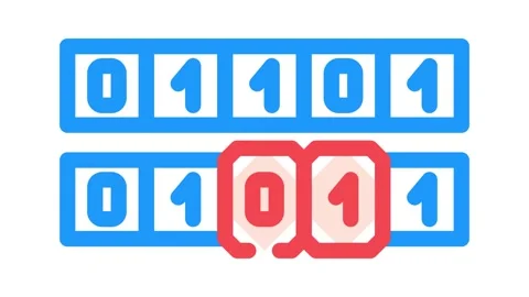 Genetic algorithm color icon animation Video stock 327265280