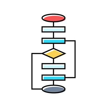 Genetic algorithm color icon vector illustration イラスト素材