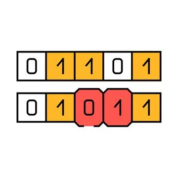 Genetic algorithm icon color illustration Illustrazione stock