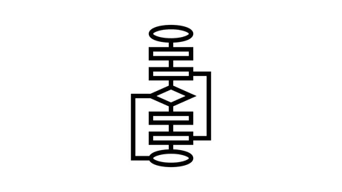 Genetic algorithm line icon animation Stock Footage 326130165