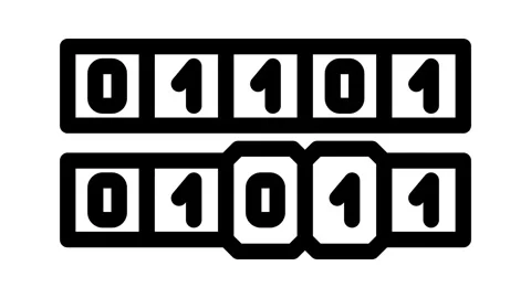 Genetic algorithm line icon animation Vídeo Stock 326758032