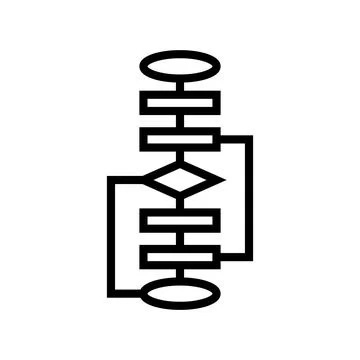 Genetic algorithm line icon vector illustration 库存插图