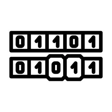 Genetic algorithm line icon vector illustration Stock Illustration