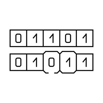 Genetic algorithm line icon vector illustration 스톡 일러스트