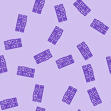 Genetic algorithm line vector seamless pattern 库存插图