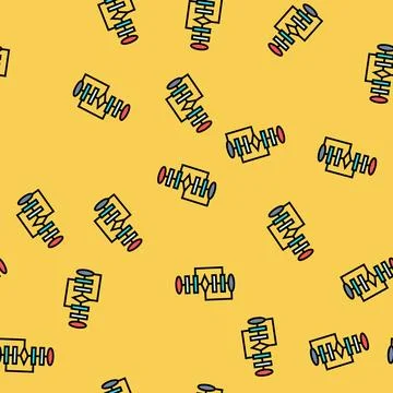 Genetic algorithm vector seamless pattern イラスト素材